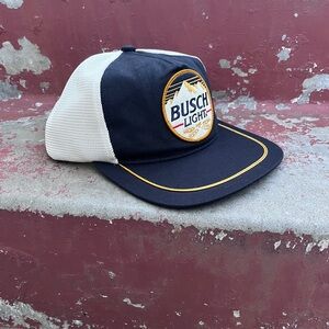 Busch Light Trucker Hat Vintage Busch Beer Hat Mesh Cap Snapback Adjustable NWT